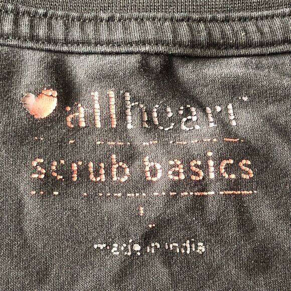 all heart Under scrub basics Long Sleeve Black Tee Size Large - Picture 3 of 10